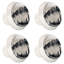 Maniglie per cassetti Manopole per cassetti Manopole rotonde Confezione da 4 per armadietto, cassetti, cassettiere, cassettiere ecc - Foresta del Parco Nazionale di Banff