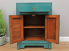 Yajutang credenza cassettiera cinese 1 cassetto 2 ante turchese