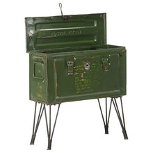vidaXL Baule Portaoggetti Stile Militare 68x24x66 cm Ferro