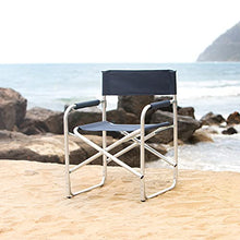Sedia regista pieghevole blu in alluminio e poliestere, da 55x50x80 Blu