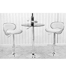 Yxsd Bar in Pelle Sgabello Sedia da Cucina Bianco con Schienale Girevole Gas Materiale di Sollevamento Idraulico Sgabelli Chrome Regolabile Lucido Base Salon Computer Sedie da Pranzo