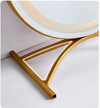 Specchio per Vanity da Tavolo in Oro con luci, Trucco Touch Screen Illuminato 40cm per spogliatoio e Camera da Letto