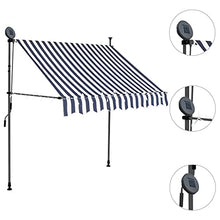 vidaXL Tenda da Sole Retrattile Manuale con LED 300 cm Crema