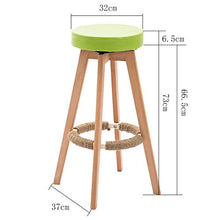 LF- Bar Sedia da Tavolo in Legno massello Sedia da Bar Sedia Semplice Girevole sgabelli Alti bancone Sgabello Colazione Blu Multicolor semplicità (Color : B)