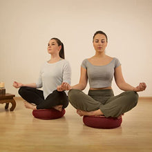 livasia | cuscino zafu | cuscino in kapok pregiato per yoga o meditazione | cuscino rotondo per sedia o pavimento