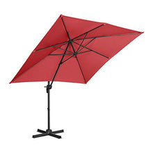 Uniprodo Ombrellone Decentrato Ombrello da Giardino Uni_Umbrella_2SQ250BO (Bordeaux, Rotondo, Ø 250 cm, Girevole)