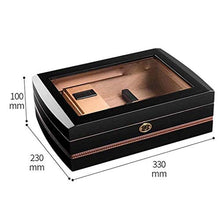 YUTRD ZCJUX Glass Window Trasparente Cigar Box - igrometro e umidificatore Transparent Glass Window Cigar Box Valigia Cigar Box Portatile