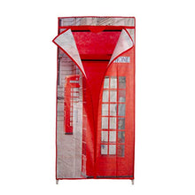 made2trade Armadio pieghevole con chiusura lampo – 160 x 75 x 45 cm – Telephonebox