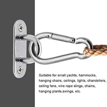 SPTwj 4 pezzi M5 piastra a occhiello in 304 acciaio inox 4 pezzi Moschettone a Molla Graffetta Hardware per Swing Amaca Aerial Yoga e Parasole Escursioni Viaggi Portachiavi con viti