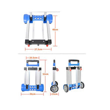 Carrello Portatile Pieghevole per Carrello Trolley in Lega di Alluminio (Colore : D)