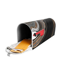 Elegante marmo nero con venature oro e rame dal design unico per cassetta delle poste, copertura per cassetta postale per giardino, giardino, cortile, dimensioni standard, 53 x 45 cm