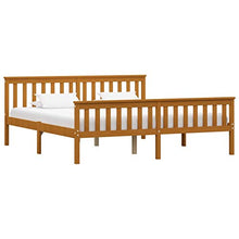 FAMIROSA Giroletto con 2 Cassetti Marrone Miele Legno di Pino 180x200 cm-0533