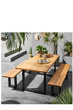 Pureday Panca Esterna Brixen - Rustico - Legno, Metallo - L180 cm