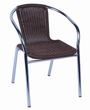 POLTRONA IN ALLUMINIO E RATTAN "CLUB"