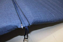 GHIOCUSCINI Cuscino, per Sdraio, per Lettino Prendisole, per Esterni,da Giardino Lunghezza CM 73+110 Larghezza CM 57 h.6cm SFODERABILE Blu COT/Poly