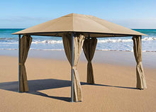 GRASEKAMP Qualität seit 1972 48281 - Gazebo da giardino Nizza, 3 x 4 m, colore: Beige