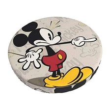 Copertura rotonda per sgabello da bar Topolino per sedia e sedia, lavabile, elastica, per sgabelli rotondi da 35,6 cm