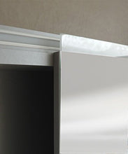 Specchiera specchio bagno pensile contenitore 2 ante, fascia led, cm.67x70x15