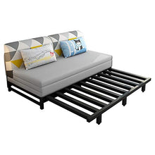 Camera Divano Letto Matrimoniale,Seduta E Letto 2 In1 Divano Contenitore Pieghevole Multifunzionale in Legno Massello Letto Convertibile,Imbottitura in Spugna Divano Mobili Comodo Cuscino,Grigio,0.9M