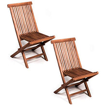 San Marco Set 2 sedie Pieghevoli in Legno Teak da Esterno per Il Giardino.