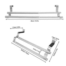 Portasciugamani Samfox, portasciugamani da bagno a scomparsa in acciaio inox, appendiabiti per bagno(Double bar)