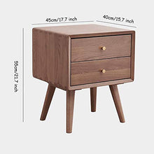 Comodini in legno con 2 cassetti maniglia per camera da letto e soggiorno, 40 x 45 x 55 cm
