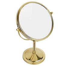 Specchi Per Trucco Da Banco, Specchio Per Specchio Da Trucco Girevole 360 in Ottone Da 8 Pollici Da 8 Pollici Con Ingrandimento Dello Specchio E 1X,D'oro,7X