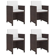 vidaXL Set da Pranzo da Giardino 13 pz Polyrattan Marrone Tavolo Sedie Cuscini