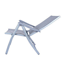 Poltrone LHA Balcone per Il Tempo Libero Esterno Confortevole Sedia Schienale Prendisole Sedia Pieghevole (Colore : Grigio)