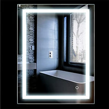 Turefans Specchio Bagno, Specchio Luce LED con Illuminazione Interruttore per Il Bagno, Bianco Freddo, 50 * 70cm
