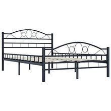 Festnight Giroletto, Struttura per Letto in Acciaio Nero 120x200 cm