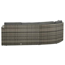 vidaXL Set Divani da Giardino 4 pz con Cuscini in Polyrattan Grigio