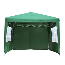 Gazebo Pieghevole Giardino con Teli Laterali E Finestra 3X3 Automatico Fiera (Verde)