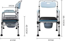 Cresciuto Toilet Seat Pieghevole Commode, Commode Sedia for WC è Regolabile in Altezza