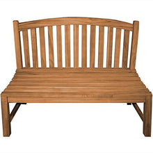 Panca da giardino Bari Teak in legno massiccio senza braccioli