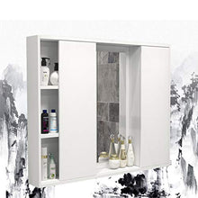 haozai Mobile A Specchio per Bagno Armadietto Arredo con Specchio A Parete con 2 Ante, Bianco, 80cmx14cmx70cm,armadietto Bagno da Parete,mobili Bagno,Specchio Bagno con Mobiletto 23
