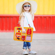 ASFD Kids Busy Board Buckle Zip Button Lace Up Tool Toy Montessori Early Education Colorful