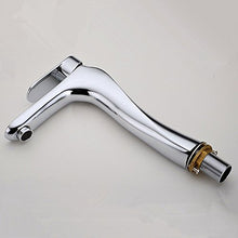 Bacino Rubinetti, Ottone Solido Moderno Bagno Lavandino Single Handle Lavabo Calda Fredda del Miscelatore di Acqua del Rubinetto