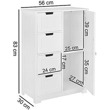 KADIMA DESIGN Bagno Mobile casetta mobiletto del bagno cassetti bianchi e armadietto laterale porta