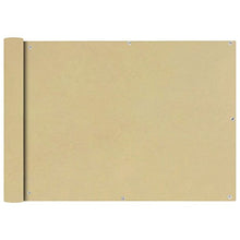 Tidyard Copertura per Balcone Idrorepellente, Paravento Balcone con Occhielli, Tessuto Oxford / 75x400 cm/Frangivento Protezione da Raggi/Beige