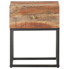 Tidyard Comodino 40x30x50 cm in Legno di Acacia Grezzo,con 1 Cassetto