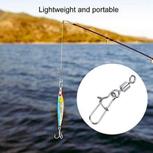 Focket 50 PZ 2# 4# 5# 6# 8# Connettori da Pesca, Cuscinetti da Pesca in Acciaio Inossidabile Perni a Scatto con Gancio Connettore Girevole a Rotazione(2#)