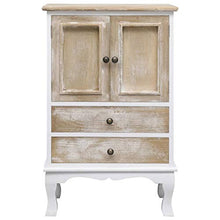 SKM Credenza con Cassetti Bianca 50x30x80 cm in Legno