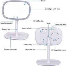 Specchio Home 47 Luci a LED 360 Rotante Desktop Touch Screen Professionale Vanity Beauty Regolabile Countertop