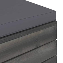 vidaXL Pouf da Giardino su Pallet con Cuscino in Legno di Pino