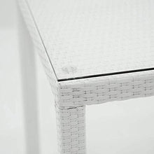 giordano shop Set Tavolo e 4 Sedie da Giardino in Alluminio e Hularo Bianco