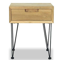 Pissente - Comodino con piede in metallo, per divano, rustico, tavolo da casa, hotel, ufficio, 40 x 30 x 50 cm