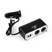 SaySure - 1pcsDual Socket 2 USB Port Cigarette Lighter Splitter DC 12V/24V