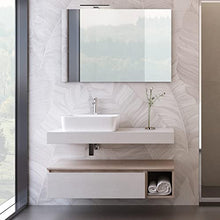 bonussi Mobile Bagno Sospeso 110 cm Lavabo Specchio e 1 Cassettone Ansel