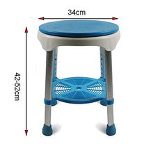 MGMDIAN Sedia da Bagno in Lega di Alluminio Vecchio Pieghevole Doccia Sedia da Bagno Donne Incinte Sedia Antiscivolo Sgabello Girevole Sedia Accessori da Bagno